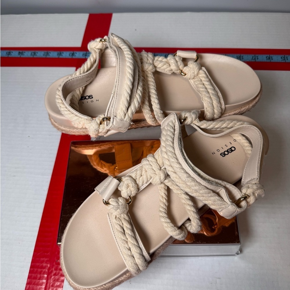 ASOS Cream Rope Sandals